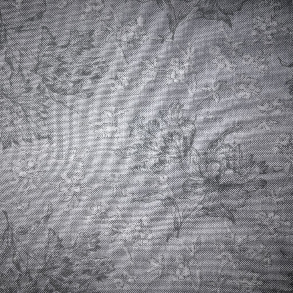 Quilt Gate Gentle Flowers Glamorous Grays 590914B Fat Quarter