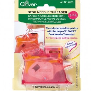 Clover Desk Needle Threader 4073 Pink A Heart Full Of Sewing
