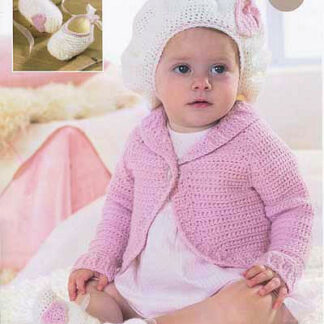 Sidar 1300 Crochet Bolero, Beret & Slippers Pattern