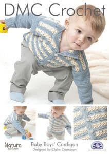 DMC Crochet Baby Boys' Cardigan Pattern