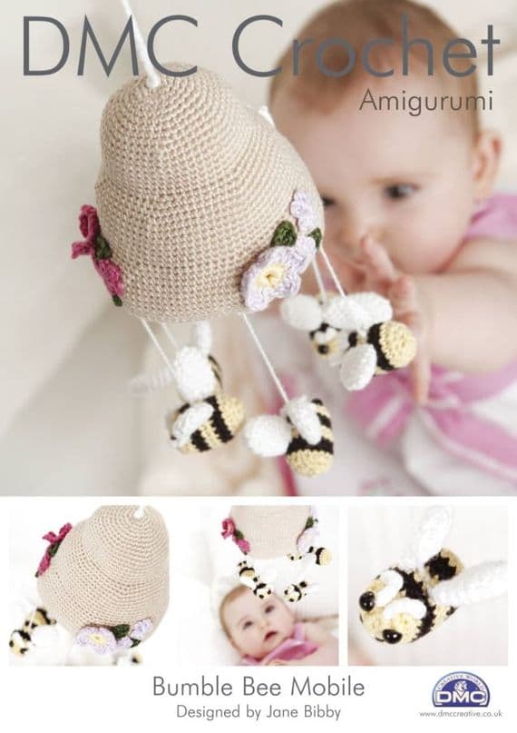DMC Crochet Pattern - Amigurumi Bumble Bee Mobile