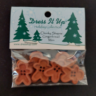 Chunky Gingerbread Man Buttons