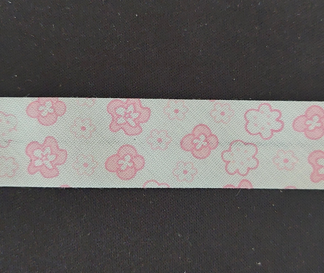 Fillawant by DMC - Novelty Bias - 20mm - Pink Flowers