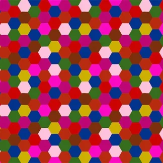 Anna Maria Textiles - Hexagons - Eccentric FQ