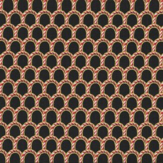 Robert Kaufman - Holiday Flourish - Peppermint Twist - Black FQ