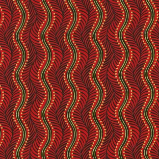 Robert Kaufman - Holiday Flourish - Peppermint Twist - Cranberry FQ