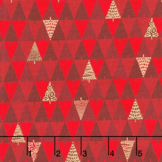 Robert Kaufman - Holiday Flourish - Peppermint Twist - Crimson FQ
