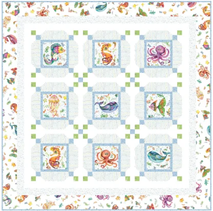 Happy Ocean Life - Quilt Top Kit