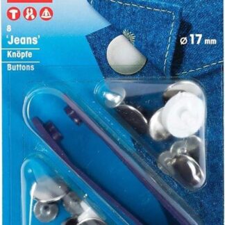 Prym Jeans Buttons - Silver