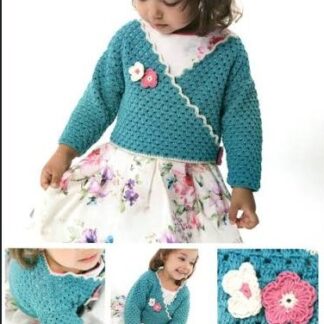 DMC Crochet - Girl's Wrap-Over Cardigan