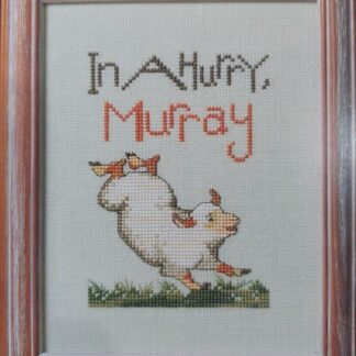 "In a Hurry, Murray" Cross Stitch Pattern