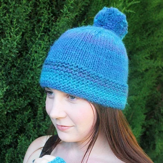 Chunky Beanie and Fingerless Mitts Knitting Pattern