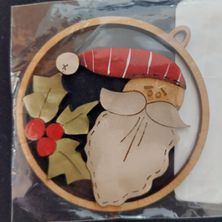 Wooden Santa Decoration